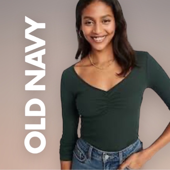Old Navy Tops - 🆕 OLD NAVY | Cinched Front Ribbed Long Sleeve